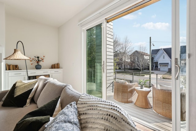 bedroom with access to outside