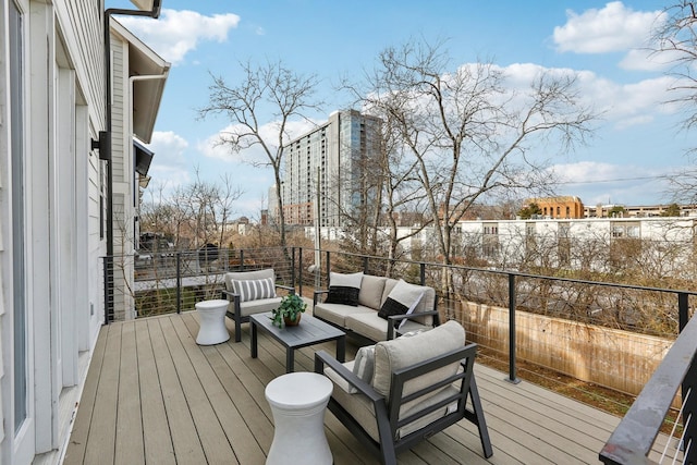 deck featuring an outdoor hangout area