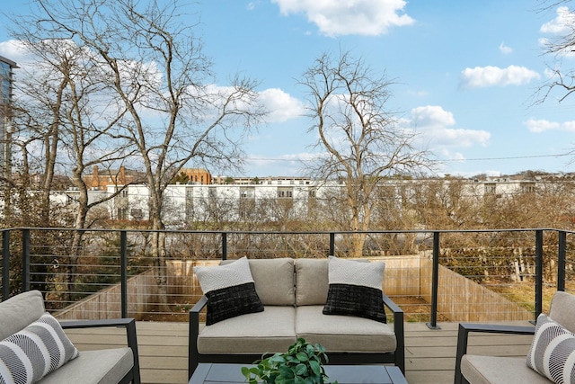 balcony featuring outdoor lounge area