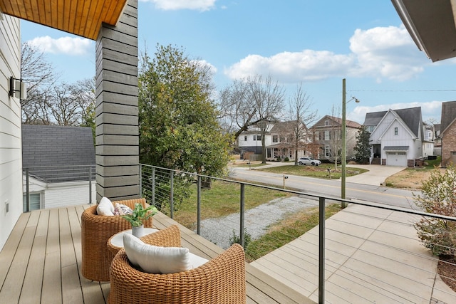 balcony with a residential view