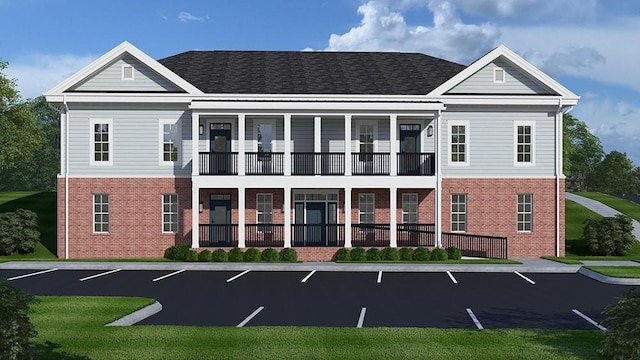 exterior space with uncovered parking