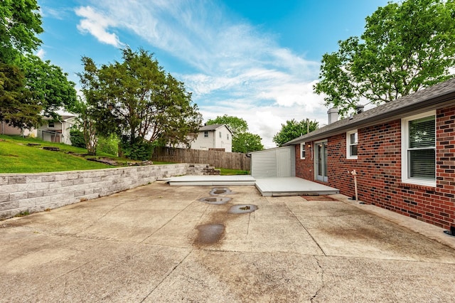 view of patio with fence