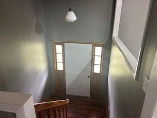 1708 Deer Hollow Dr, Lawrenceburg, TN 38464 - foyer entrance featuring wood finished floors