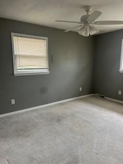 1708 Deer Hollow Dr, Lawrenceburg, TN 38464 - unfurnished room with a ceiling fan, carpet, and baseboards