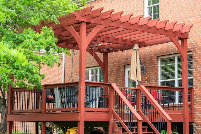 116 N Wynridge Way, Goodlettsville, TN 37072 - wooden deck featuring a pergola and stairs