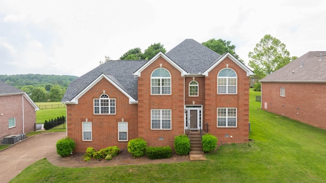 116 N Wynridge Way, Goodlettsville, TN 37072 - view of front of home with brick siding, central AC unit, and a shingled roof