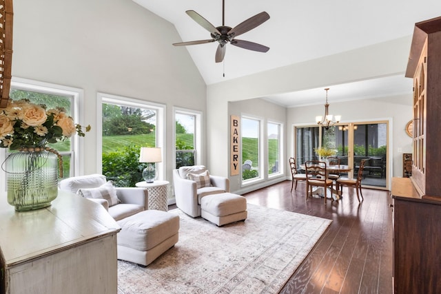 interior space featuring an inviting chandelier