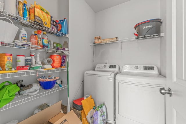 laundry room featuring laundry area and separate washer and dryer