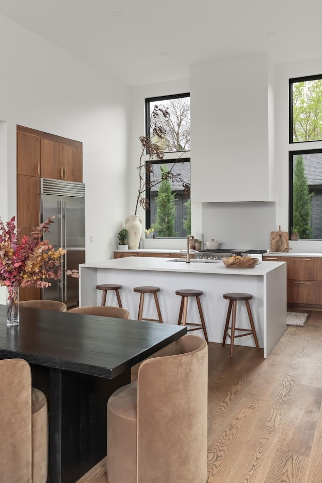 dining room featuring light wood-style floors