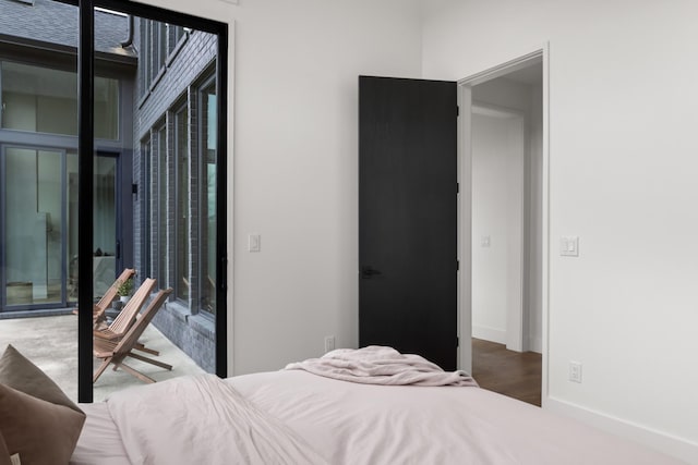 bedroom with access to exterior