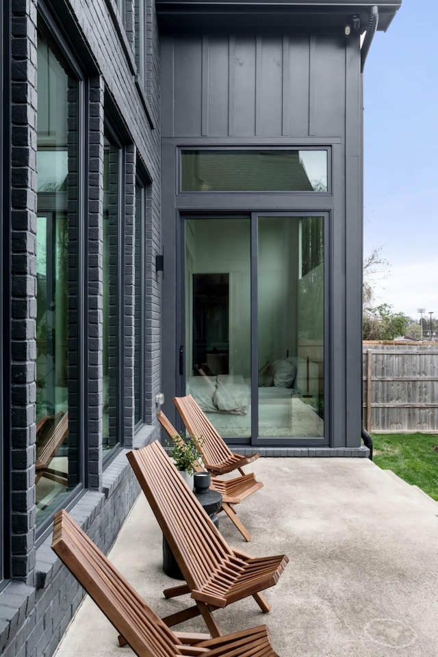 view of patio / terrace with fence