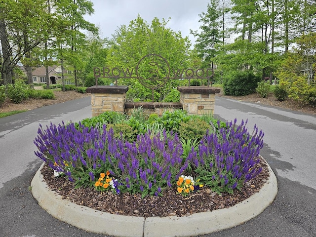 view of community sign