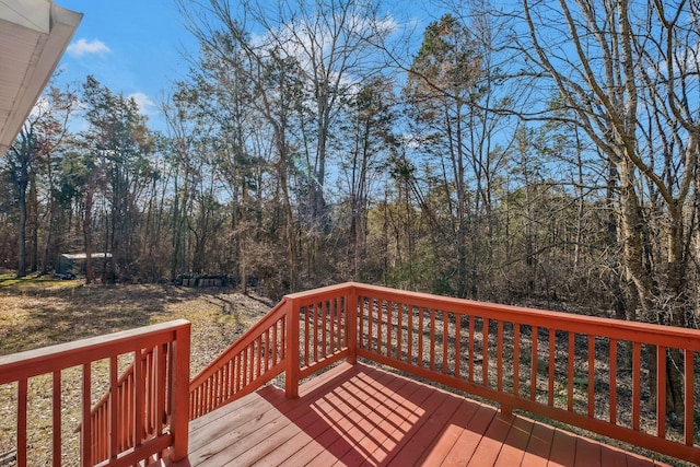 view of wooden deck