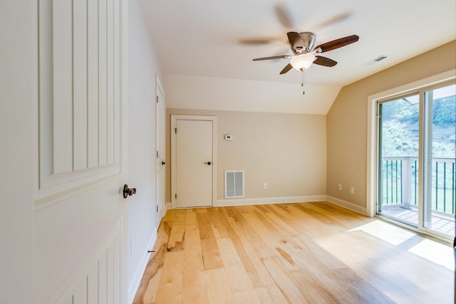 1545 Gravel Hill Rd, Columbia, TN 38401 - unfurnished room featuring visible vents, baseboards, ceiling fan, and light wood-type flooring