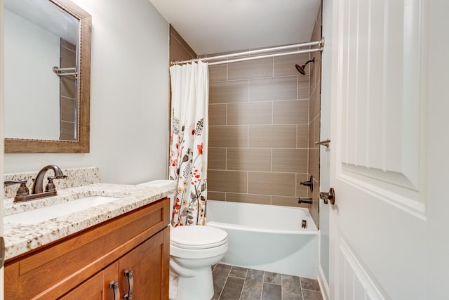 1545 Gravel Hill Rd, Columbia, TN 38401 - bathroom featuring toilet, shower / bath combination with curtain, and vanity