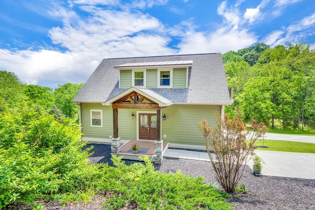 1545 Gravel Hill Rd, Columbia, TN 38401 - bungalow-style house featuring driveway, french doors, and roof with shingles