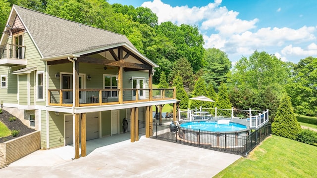 1545 Gravel Hill Rd, Columbia, TN 38401 - view of swimming pool with a fenced in pool, fence, and a yard