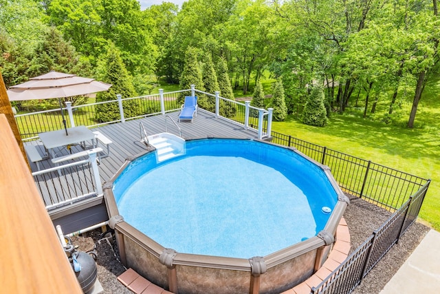 1545 Gravel Hill Rd, Columbia, TN 38401 - view of swimming pool featuring a lawn and a deck