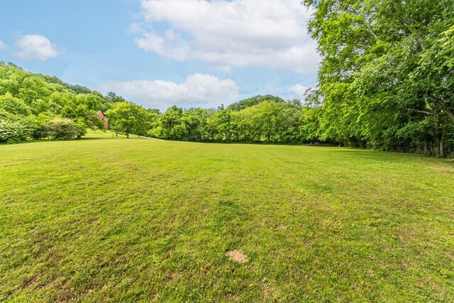 3124 Southall Rd, Franklin, TN 37064 - view of green lawn featuring a wooded view