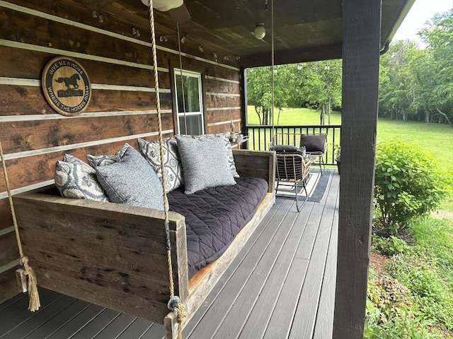 3124 Southall Rd, Franklin, TN 37064 - wooden deck featuring a lawn