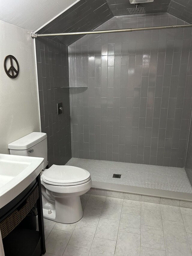 3124 Southall Rd, Franklin, TN 37064 - full bath featuring toilet, tiled shower, tile patterned floors, and vanity