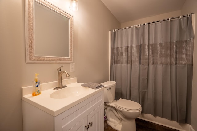 217 Rockhouse Rd, Hohenwald, TN 38462 - full bath with vanity, toilet, and a shower with curtain