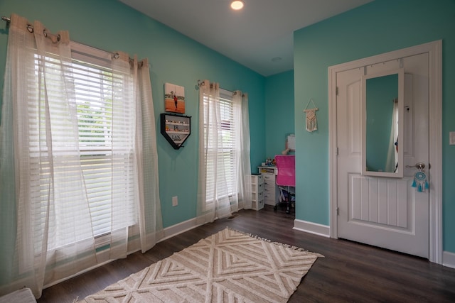 217 Rockhouse Rd, Hohenwald, TN 38462 - entryway featuring baseboards, recessed lighting, and wood finished floors