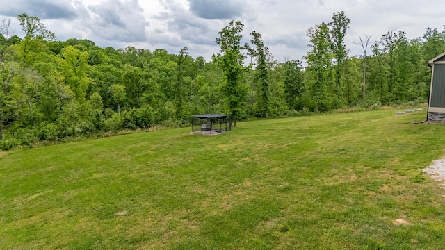 217 Rockhouse Rd, Hohenwald, TN 38462 - view of yard featuring a gazebo and a forest view