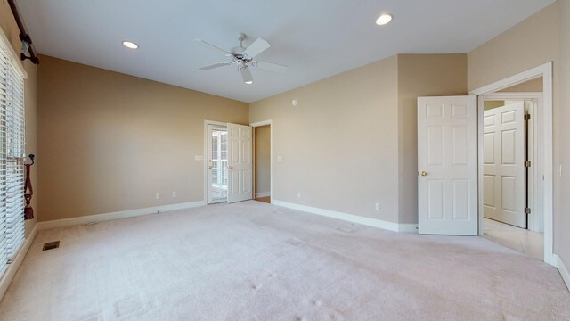 309 New Kent Ct, Tullahoma, TN 37388 - unfurnished bedroom with baseboards, recessed lighting, and light colored carpet