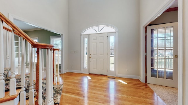 309 New Kent Ct, Tullahoma, TN 37388 - entrance foyer featuring stairs, a high ceiling, and a wealth of natural light
