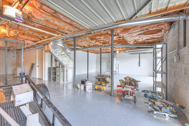 601 Foxborough Sq W, Brentwood, TN 37027 - unfinished basement with concrete block wall