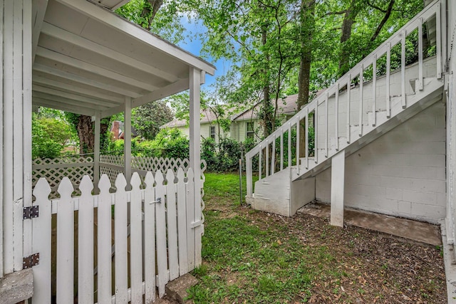2408 Elliott Dr, Old Hickory, TN 37138 - view of yard with stairway and fence