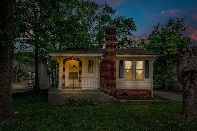 2408 Elliott Dr, Old Hickory, TN 37138 - bungalow with a chimney, a yard, a porch, and crawl space
