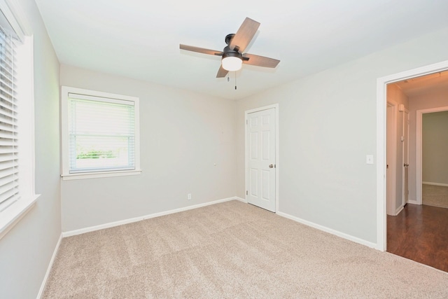 102 Moore Ave, Portland, TN 37148 - spare room with baseboards, ceiling fan, and carpet flooring