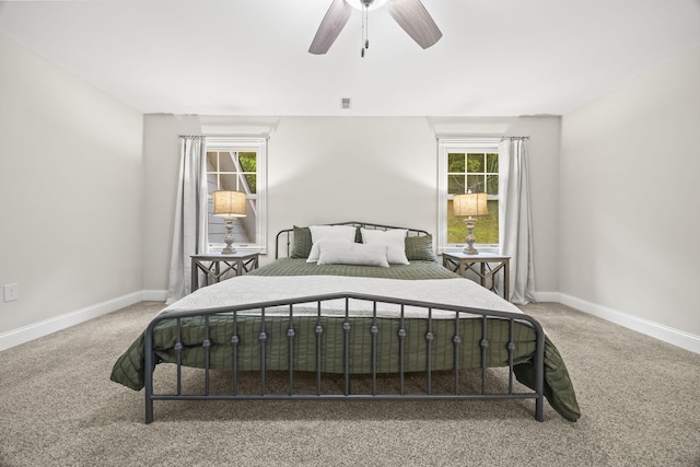 6437 Arno Rd, College Grove, TN 37046 - carpeted bedroom with baseboards and ceiling fan