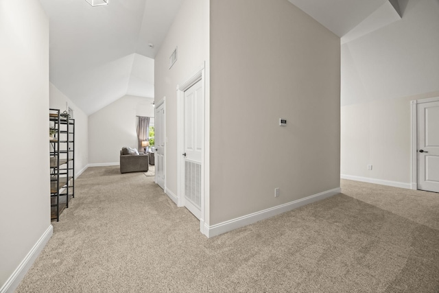 6437 Arno Rd, College Grove, TN 37046 - additional living space featuring carpet, vaulted ceiling, and baseboards