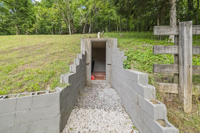 6437 Arno Rd, College Grove, TN 37046 - entry to storm shelter featuring a yard