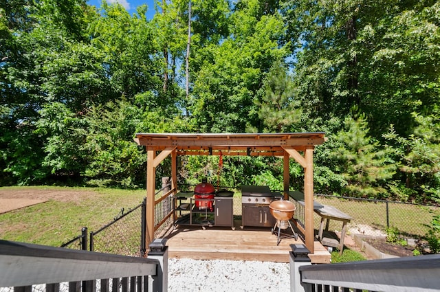 990 Iron Hill Rd, Burns, TN 37029 - view of yard with a wooden deck and view of wooded area