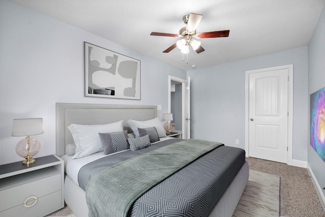 1145 Racker Dr, Clarksville, TN 37043 - bedroom featuring carpet floors, a ceiling fan, and baseboards