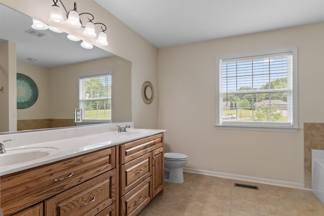 629 Natalie Ln, Spring Hill, TN 37174 - full bath featuring visible vents, a sink, a bath, and toilet