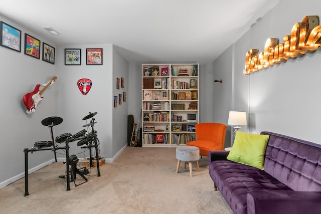 629 Natalie Ln, Spring Hill, TN 37174 - sitting room featuring baseboards, carpet, and visible vents