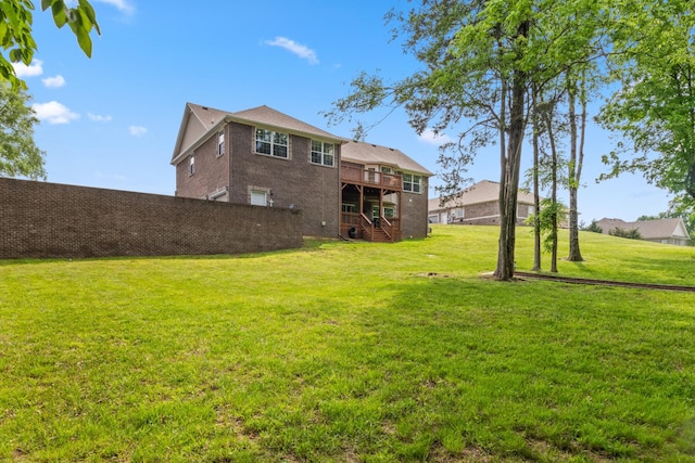 629 Natalie Ln, Spring Hill, TN 37174 - view of yard featuring a deck and stairs