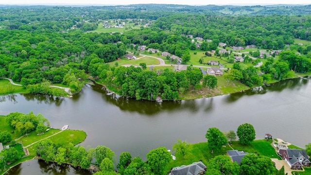 629 Natalie Ln, Spring Hill, TN 37174 - drone / aerial view featuring a water view and a forest view