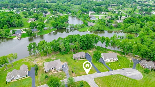 629 Natalie Ln, Spring Hill, TN 37174 - birds eye view of property featuring a residential view and a water view