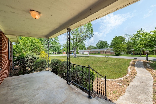 view of patio featuring covered porch