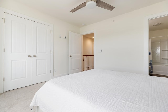 301 Harper Lndg Unit 301, Chapel Hill, TN 37034 - bedroom with a closet, ceiling fan, and connected bathroom