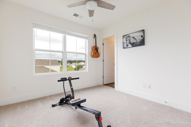 301 Harper Lndg Unit 301, Chapel Hill, TN 37034 - exercise room with carpet floors and ceiling fan