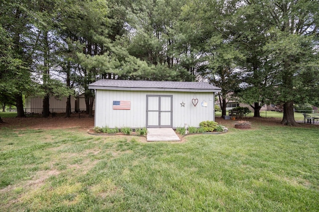 view of outbuilding with an outdoor structure