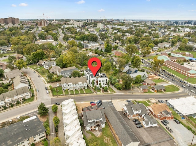 aerial view featuring a view of city