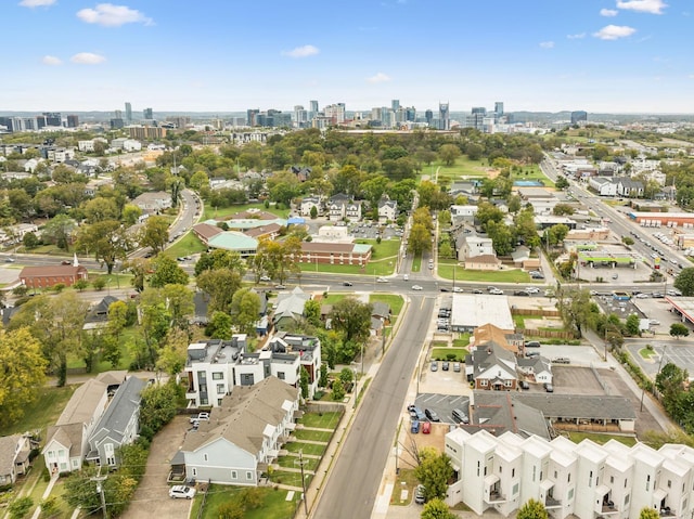 birds eye view of property featuring a view of city